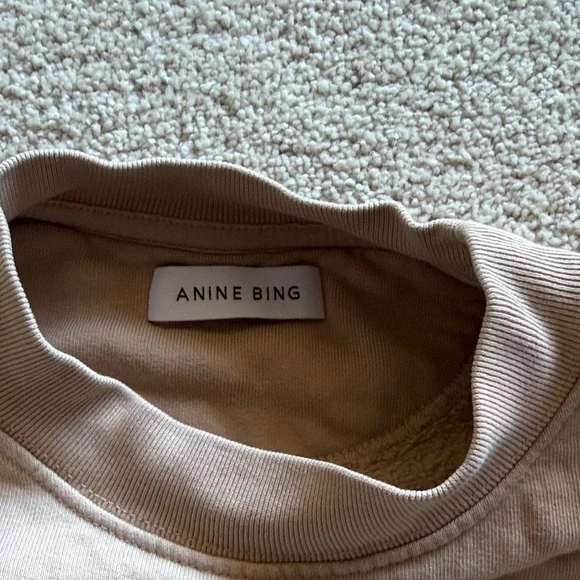 Anine Bing Beige Crewneck Sweater - Picture 3 of 9